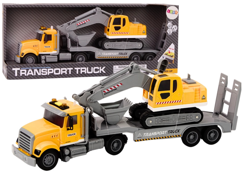 Lora truck Caterpillar bagr Světla Zvuky Pohon Žlutá
