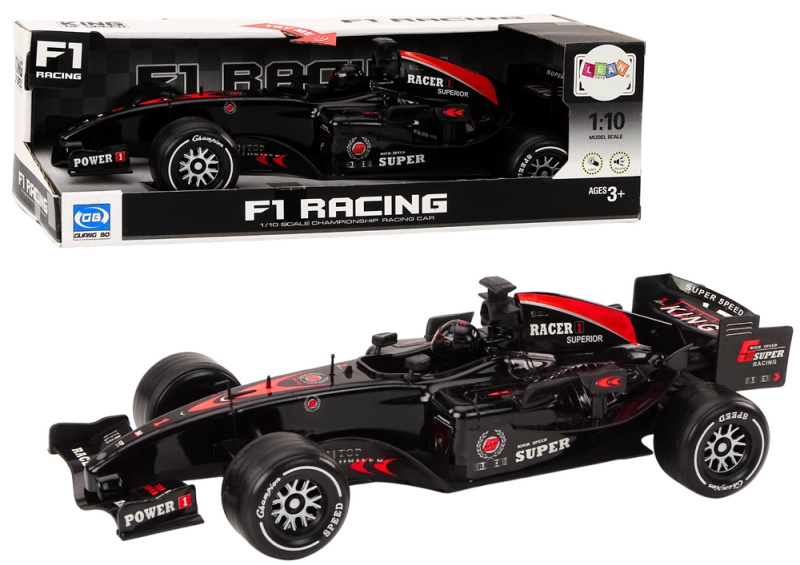 LEAN Toys Závodní sportovní vůz F1 řízený Black Sounds 1:10