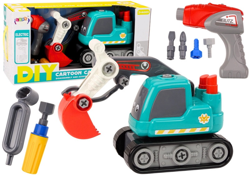 Dětská pásová koparka k rozebírání DIY – Turkusowa