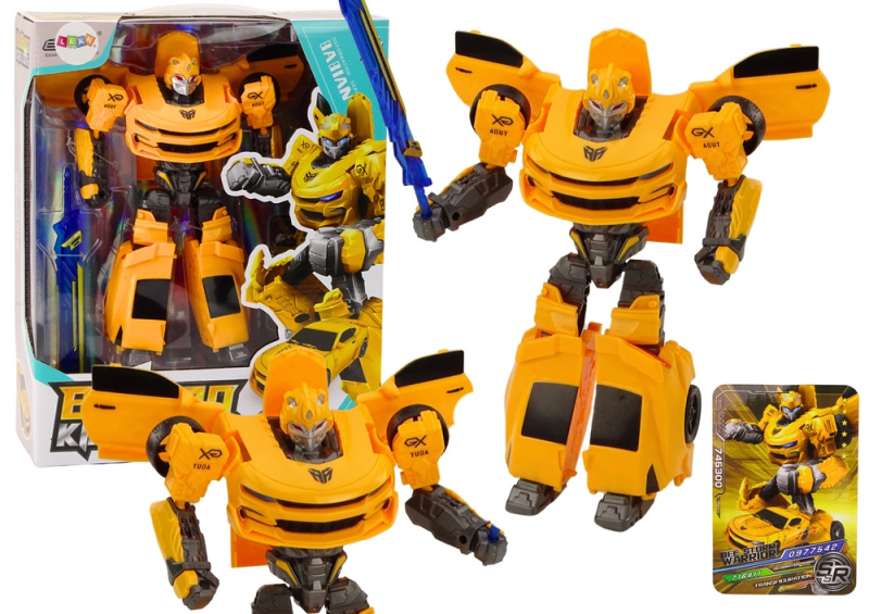 Lean Toys Auto-Robot 2v1 Transformace Sportovní žlutá