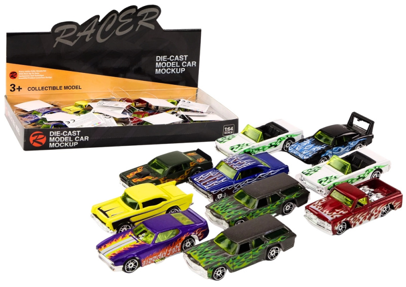 Lean Toys Autíčko Závodní auto Kovová pružina 1:64