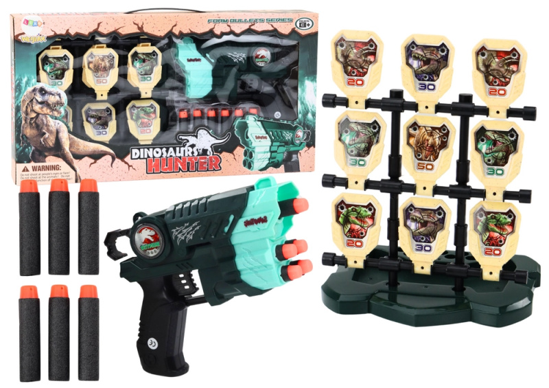 LEAN Toys Pěnoví dinosauři Pěnoví dinosauři Sada zelené šipky