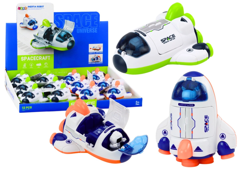 Lean Toys Malá kosmická loď Jízda na koni Otevírací kokpit Zelená Oranžová