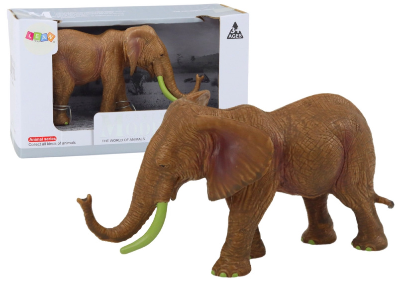 Sběratelská figurka Africký slon Safari hnědý