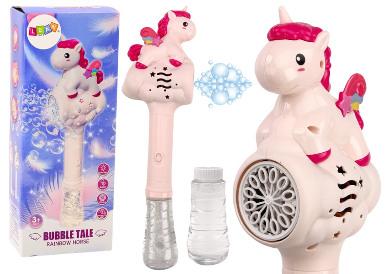 Stroj na výrobu mýdlových bublin Pink Unicorn Wand