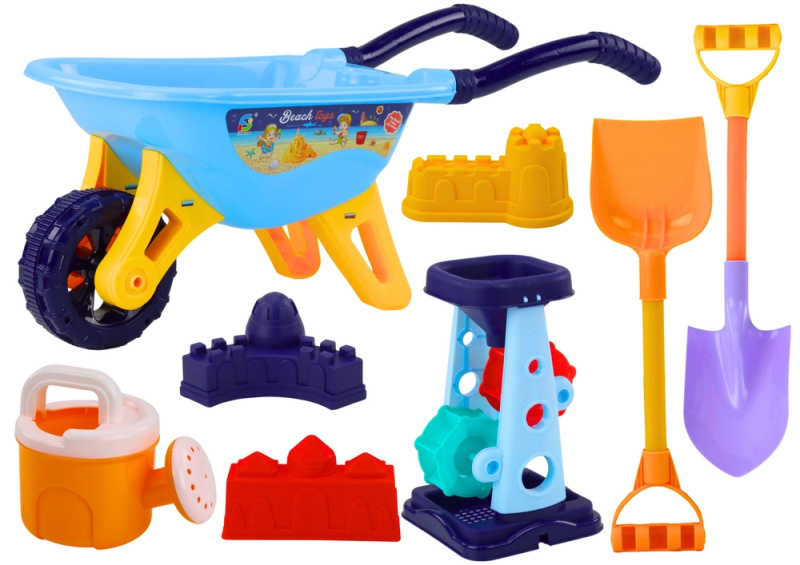 Lean Toys Sada Toczka mlýnek pádla konev modrá