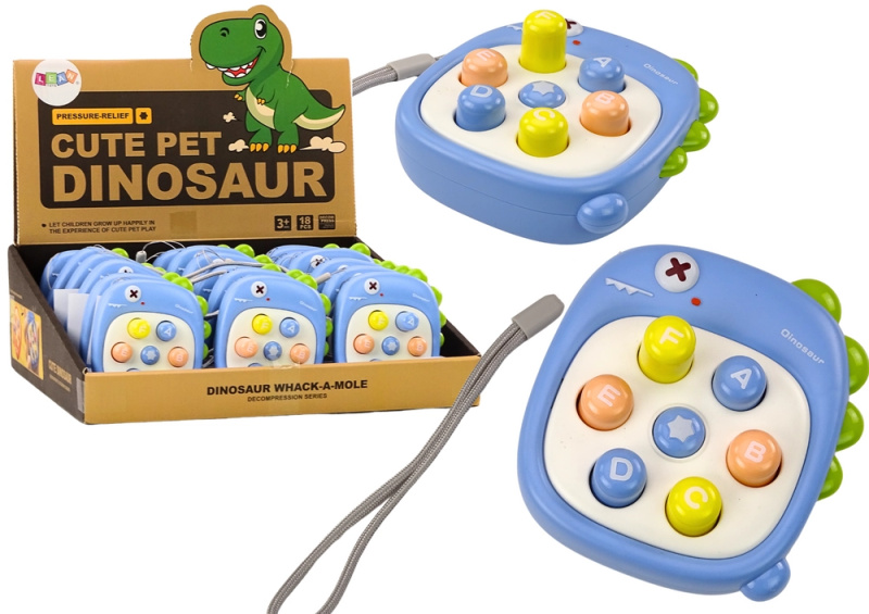 Lean Toys Whack A Mole Letters Dinosaur Blue