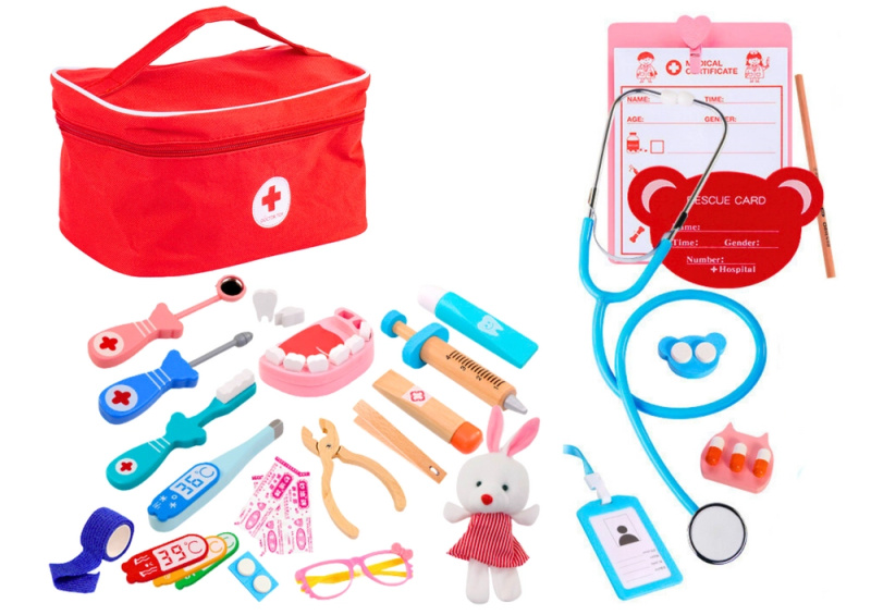 lékařská sada s lékárničkou a doplňky, 38 dílů