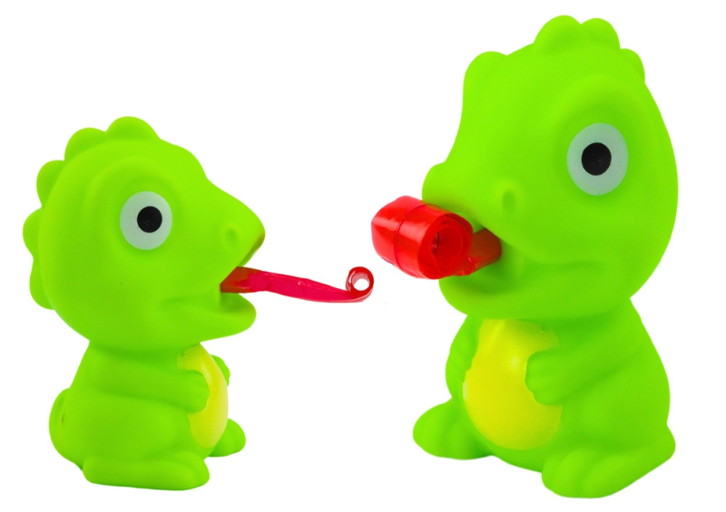 LEAN Toys Gumový dinosaurus se zatahovacím jazykem zelený 8 cm