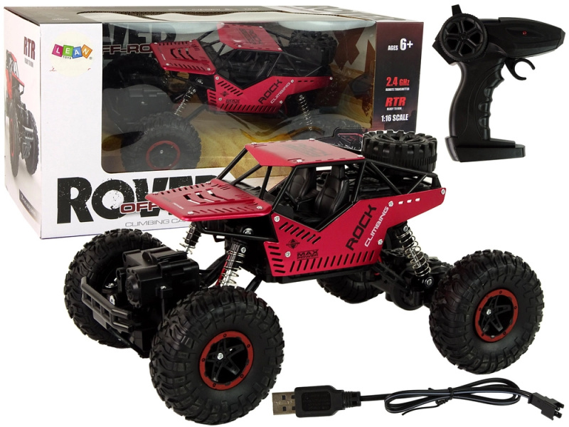 RC terénní auto 1:16 červeno‑černé