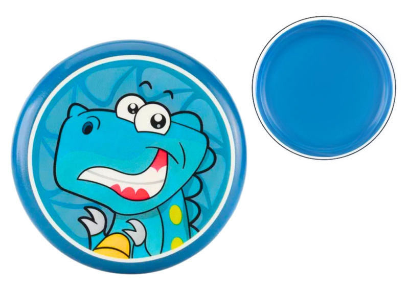Dětský frisbee s dinosaury 20 cm modrý