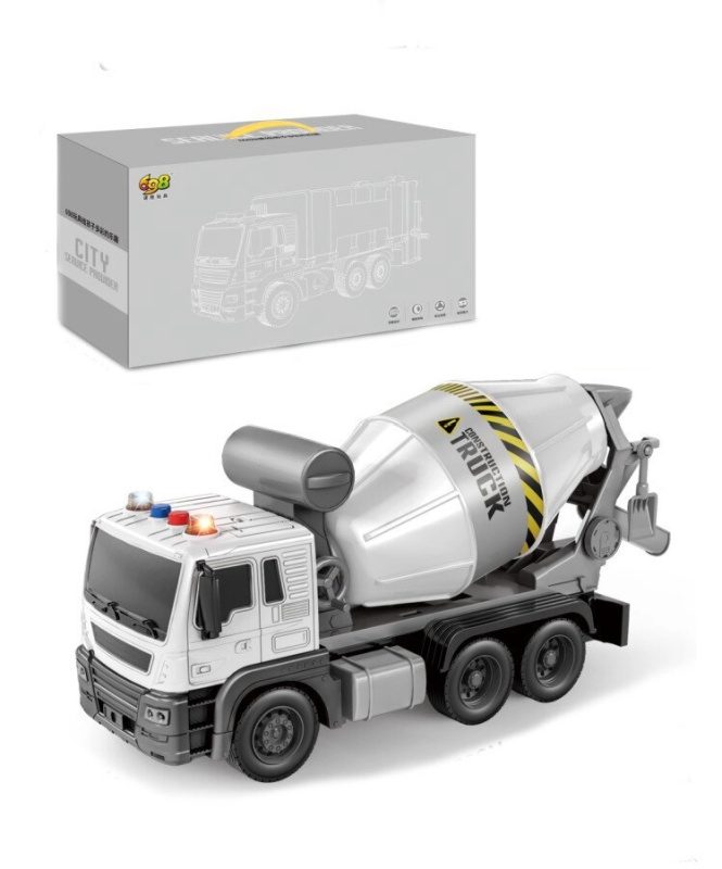 Lean Toys Modrá míchačka na beton s rotující hruška a zvukovými světly