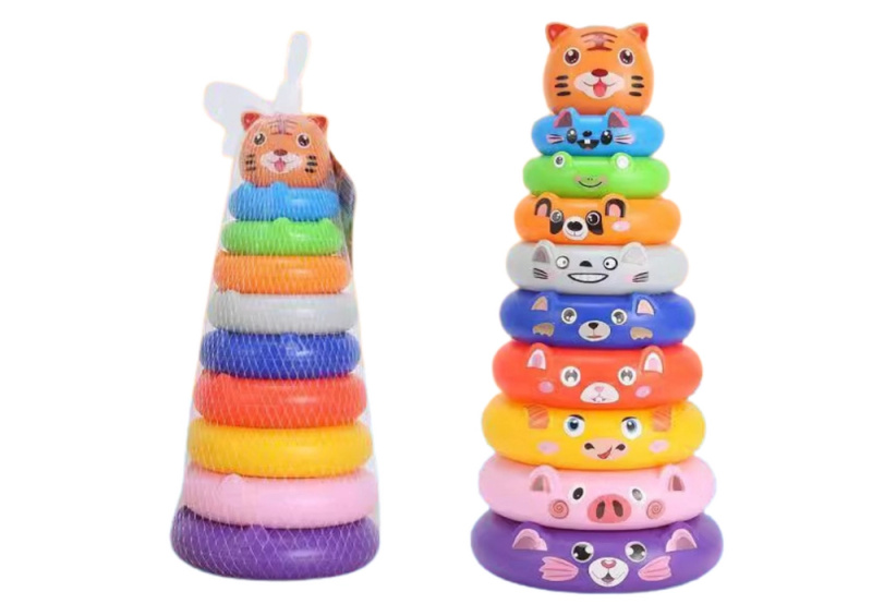 Pyramida kol Zvířecí samolepky Tiger barevné