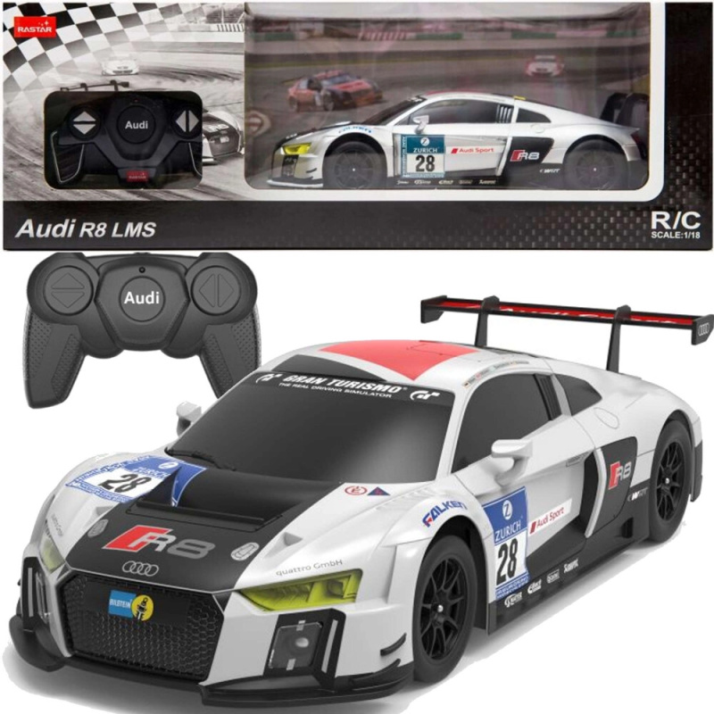 R/C 1:24 Dálkově ovládané sportovní auto AUDI R8 LMS White