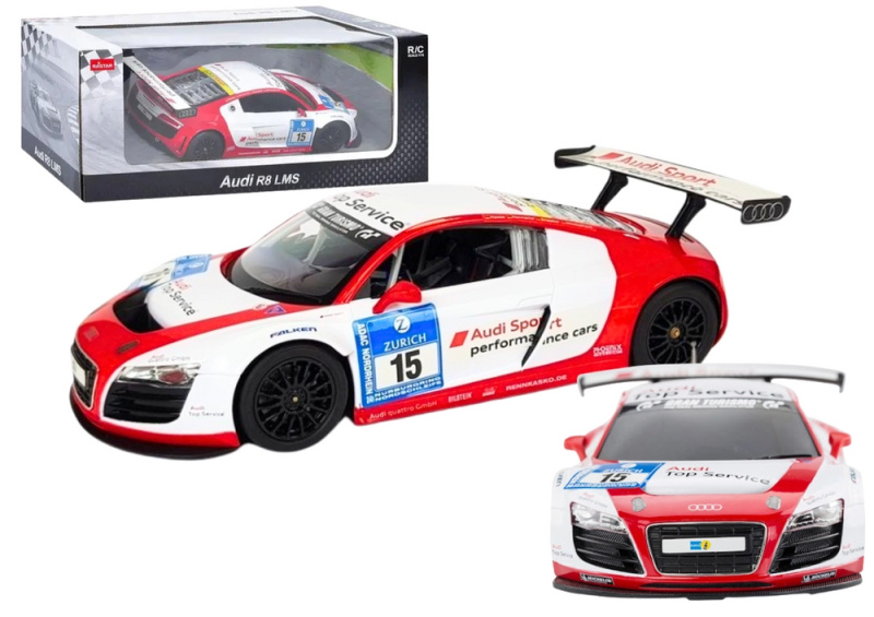 R/C 1:24 Dálkově ovládané sportovní auto AUDI R8 LMS White