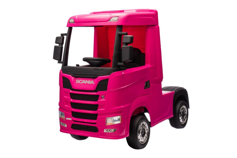 Elektrický kamión Scania 500R 4x45W 2x12V 7AH růžový
