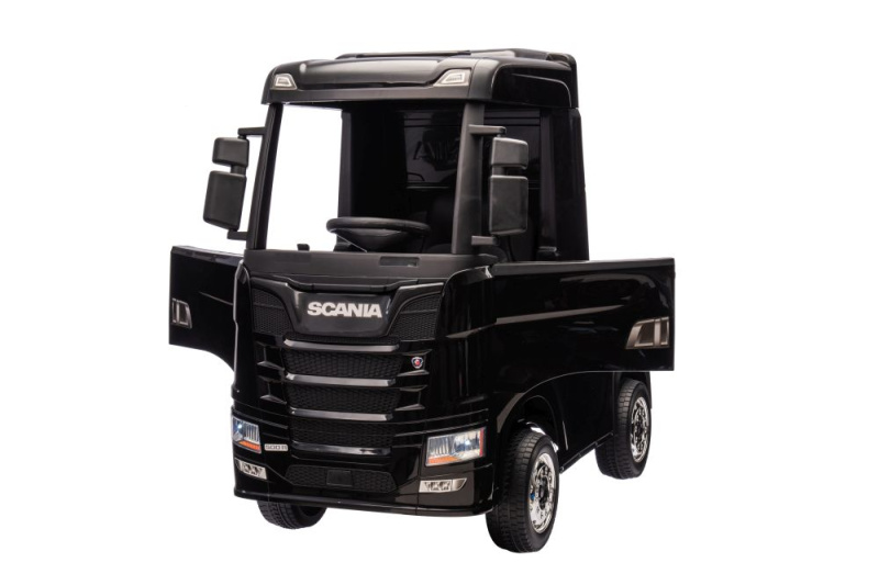 Elektrický kamión Scania 500R 4x45W 2x12V 7AH černá metalíza