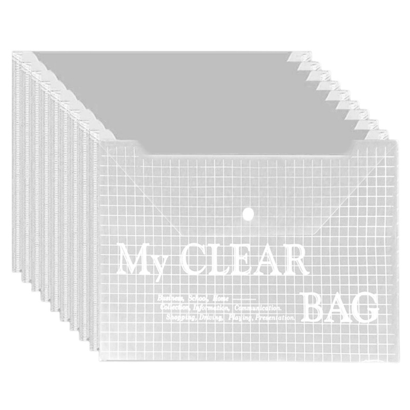 Průhledná složka s uzávěrem na kliknutí A4