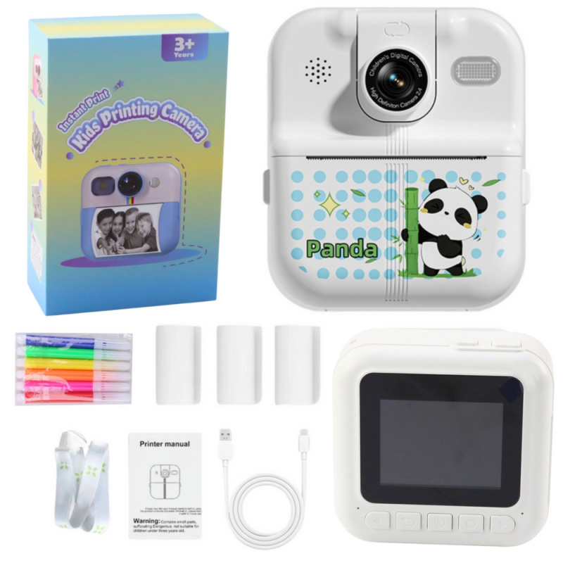 Instantní fotoaparát s termotiskárnou Panda bílý