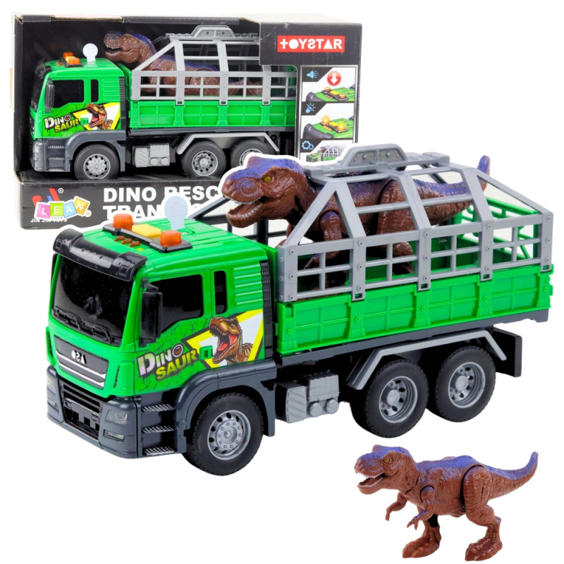 Nákladní auto na přepravu dinosaurů se světly a zvuky 1:14 zelené