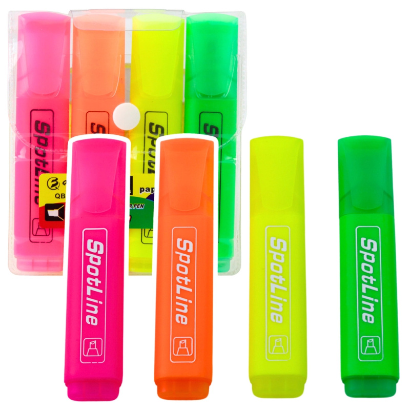 Zvýrazňovače SuperLiner Neonové, 4 ks