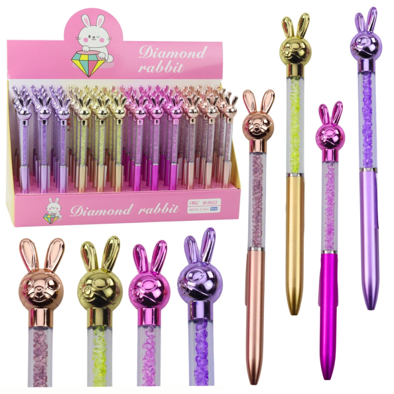 Elegantní propiska s králíčkem a diamanty