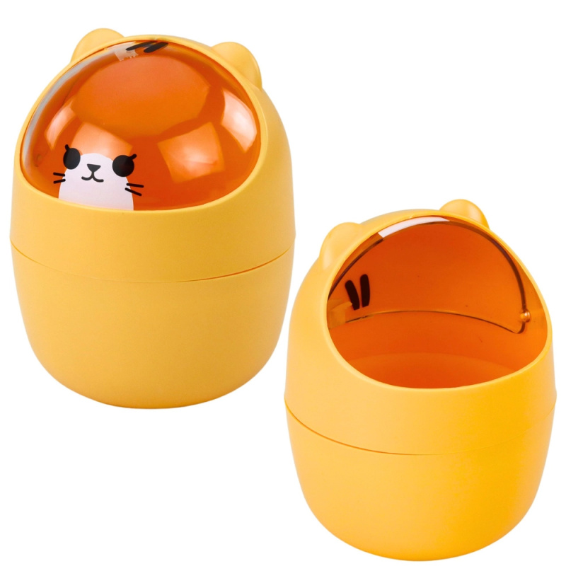 Mini odpadkový koš na stůl oranžový