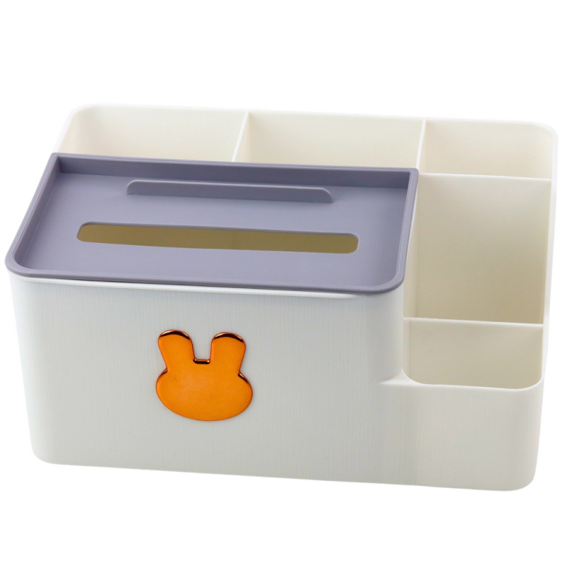 Organizér na stůl se zlatým králíčkem a boxem na kapesníky