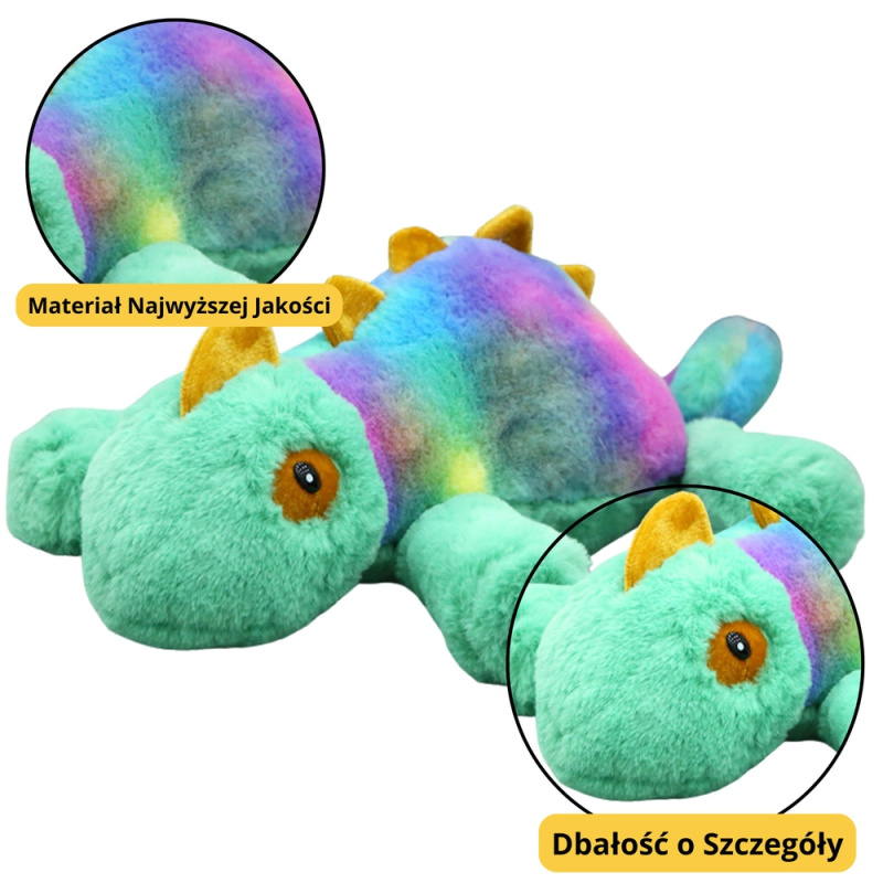 Plyšový chameleon - barevná mazlivka 45 cm