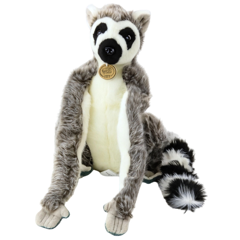 Plyšový lemur s dlouhými packami na suchý zip 27 cm
