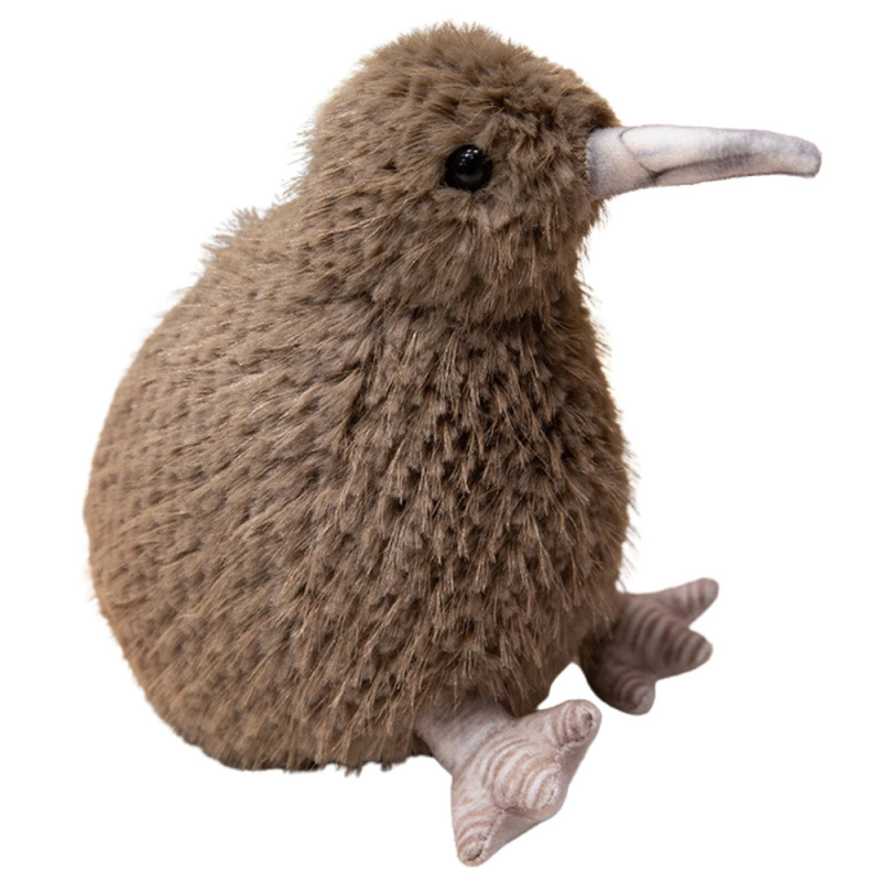 Plyšový pták Kiwi tmavě hnědý 21 cm