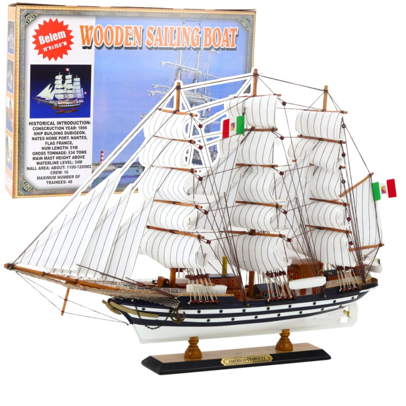 Dekorativní Model Plachetnice Amerigo Vespucci 64x46cm