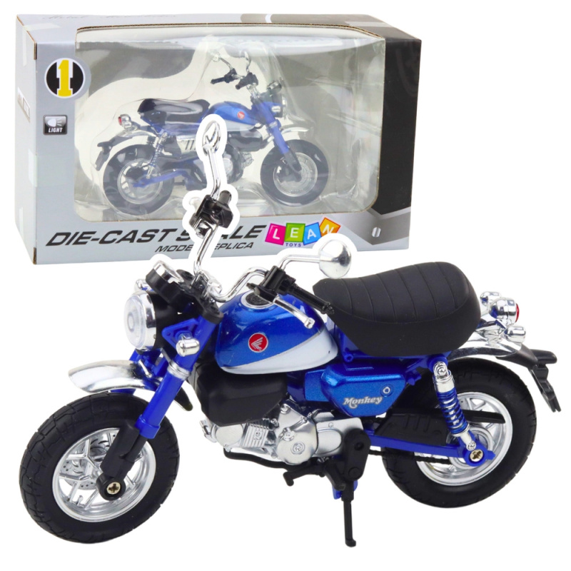 Motorka retro klasická modrá 1:12