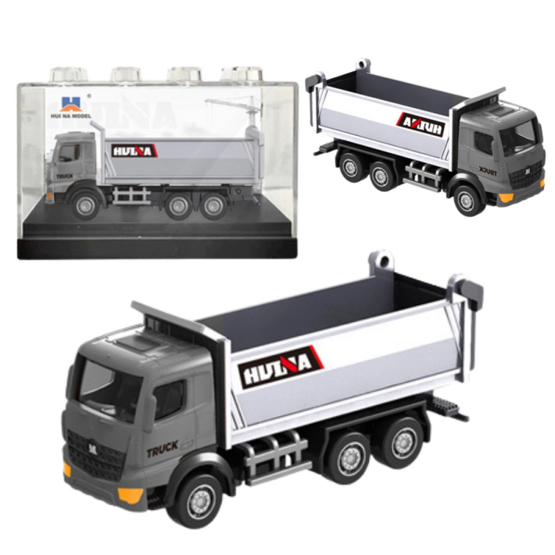 Kolekcionářský model nákladního vozu Huina stříbrný 1:80