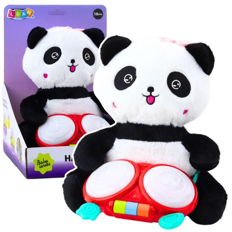 Plyšová Panda s Bubenem a Světelnými Efekty
