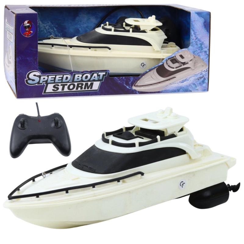 Zdalně řízená motorová loď RC Speed Boat Storm černobílá