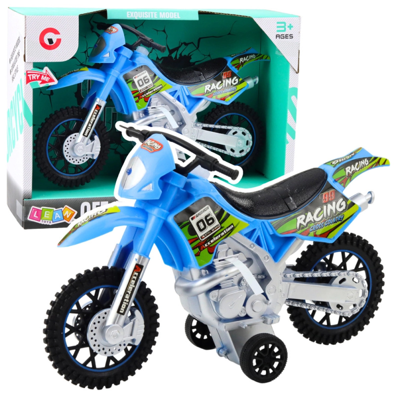Motorka Off-Road Modrá s Efekty Světel a Zvuků