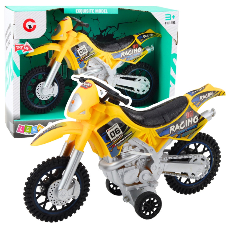 Motorcrossová hračka Off-Road žlutý s efekty světla a zvuku