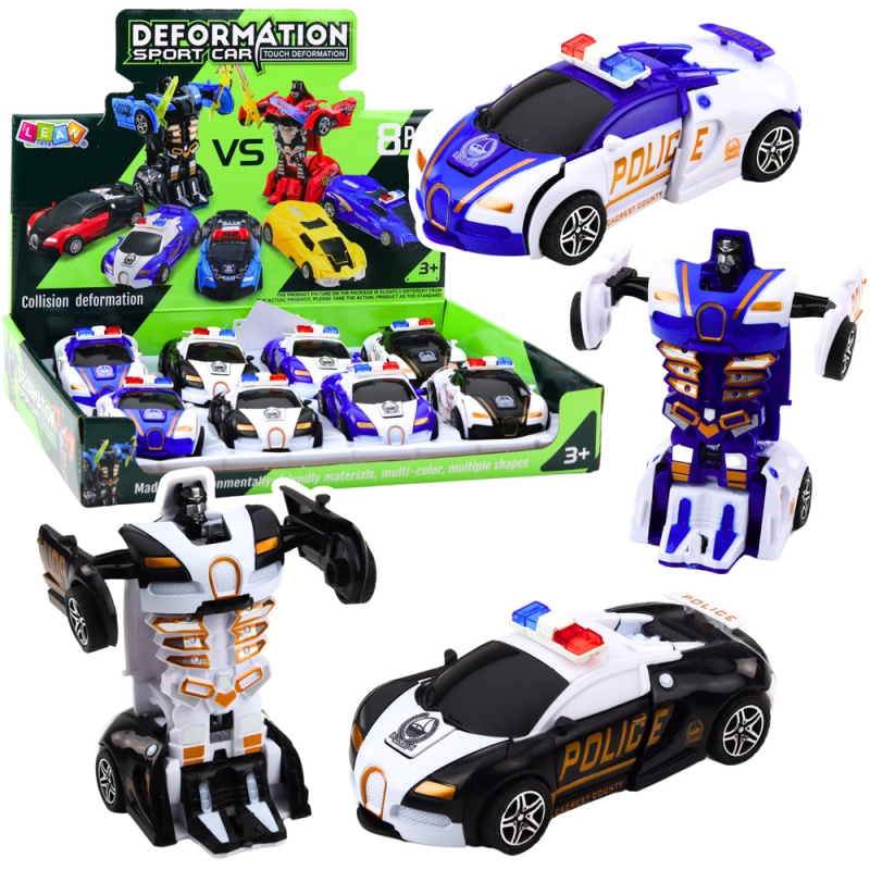 Auto Robot 2v1 Sportovní Policejní Auto