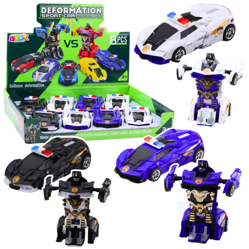 Auto robot 2v1 sportovní policejní vůz