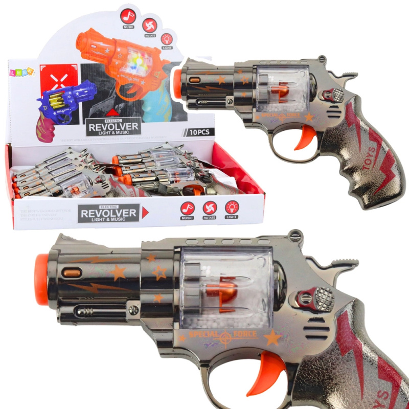 Dětský revolver se světly a zvuky s pohyblivými kuličkami