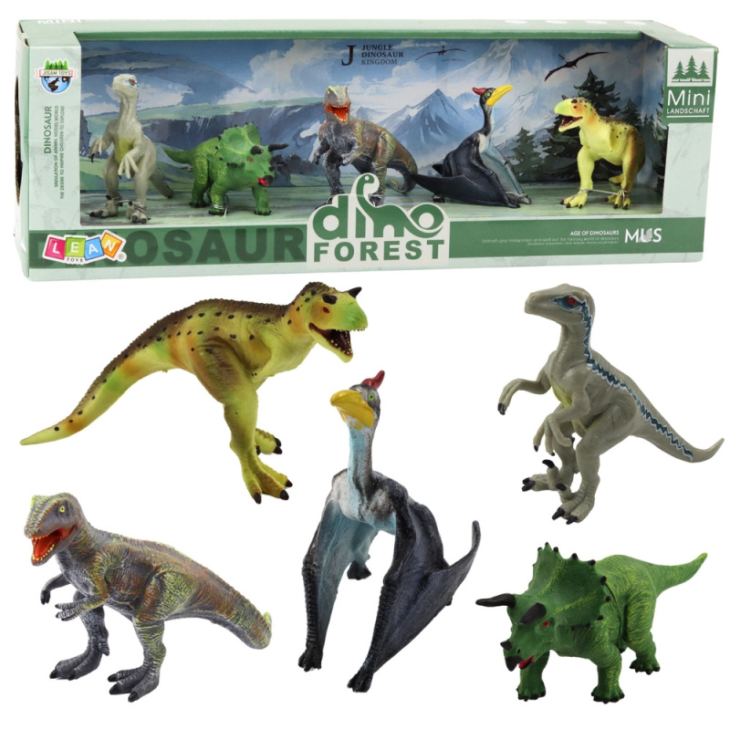 Sada realistických figurek dinosaurů Les 5 ks