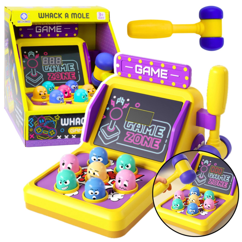 Hra Zručnosti Whack A Mole Automat S Kladivem Světla Zvuky