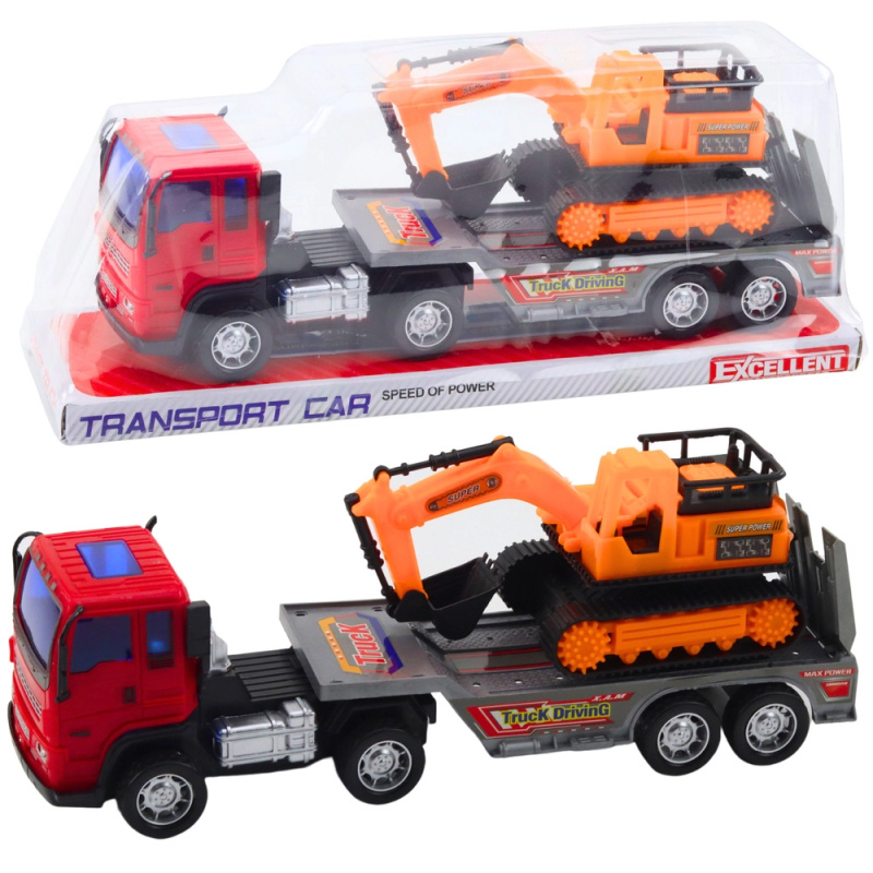 Sada transportního vozu s bagrem
