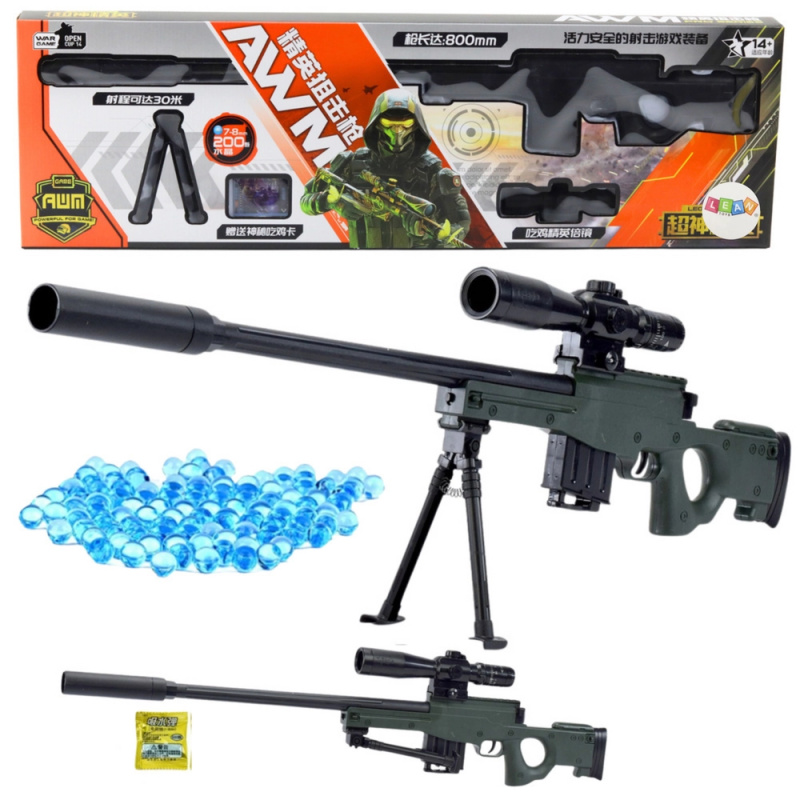 Sniperka s gelovými kuličkami AWM 80cm