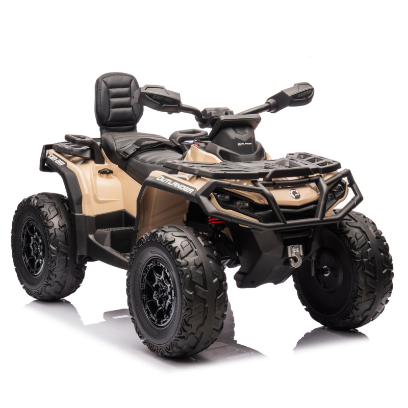 LEAN CARS Dětská elektrická čtyřkolka Can-am Outlander 4x4 béžová