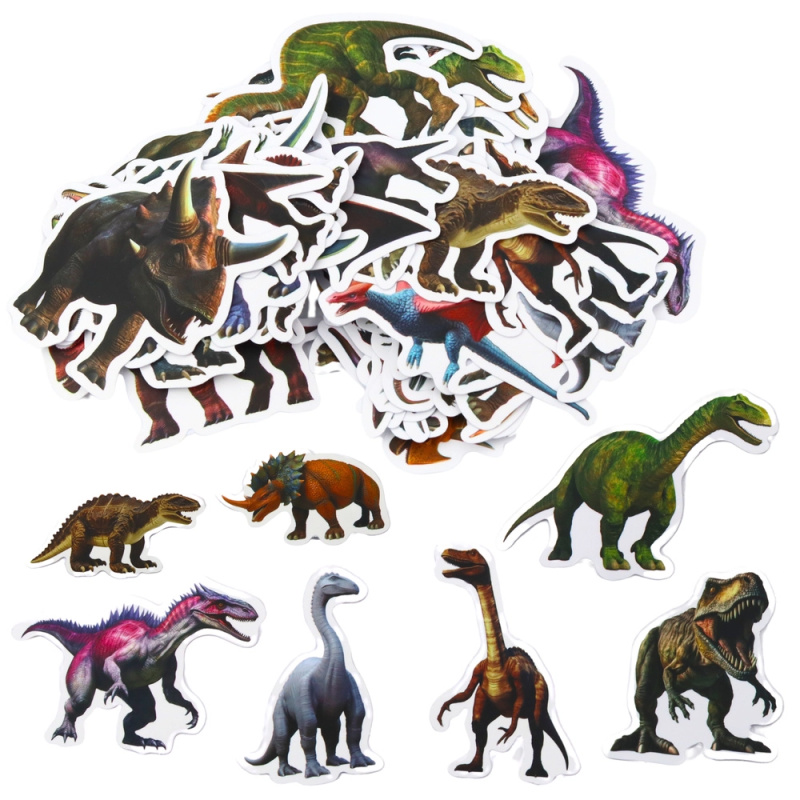 Sada samolepek pro děti s dinosaury 4-7cm 50ks