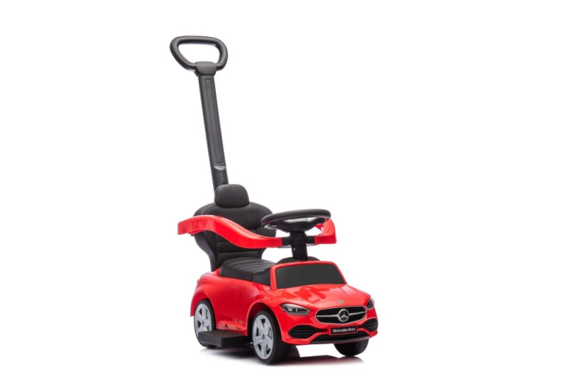 Odrážedlo s tlačkou Mercedes 3v1 červené