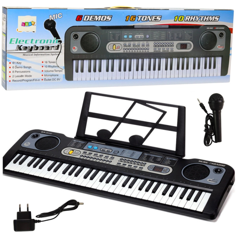 Elektronický klávesový nástroj s mikrofonem pro děti