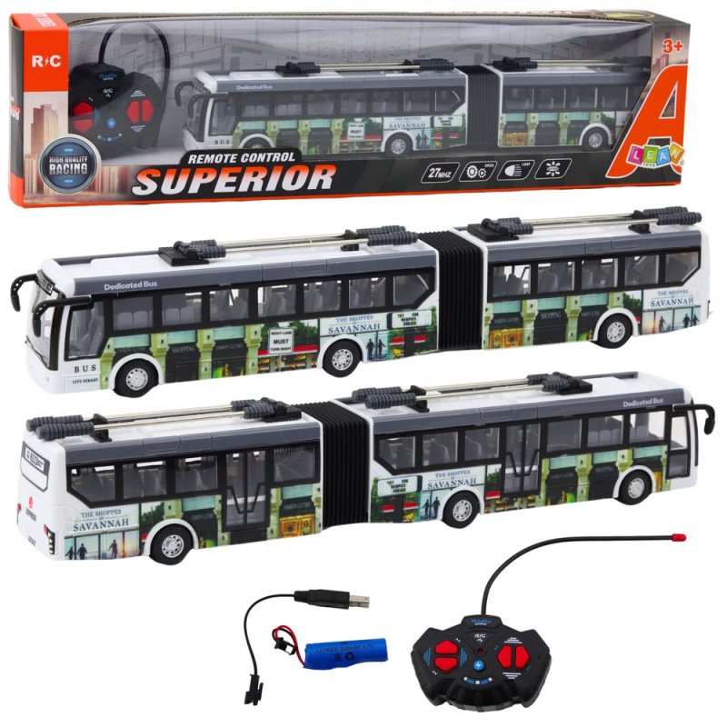 Zdalně ovládaný městský trolejbus s osvětlením